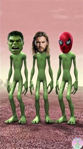 Hulk|Thor|Spiderman Funny Green Alien Dance #funnyvideo #shorts