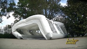 Check out Willie B utilizing our 23X15HDLT Mobile Paint Booth on the set of Two Guys Garage. American Made Commercial Grade Quality. Over 28 different sizes available at www.mobileenvironmentalsolutions.com | Mobile Environmental Solutions