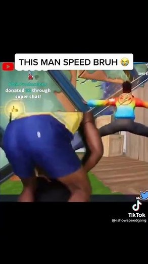 ishowspeed falls out of chair