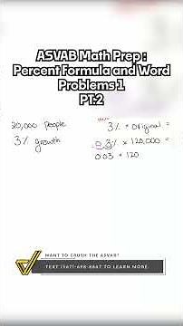 ASVAB Arithmetic Reasoning: Calculating Population Growth Percentage