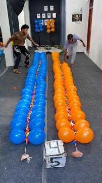 Blue Vs Orange 112 Ballon Poing Target Challenge #shorts