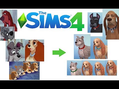 Sims 4: Creating Lady, Tramp, Scamp, Annette, Collette, Danielle, Trusty, and Jock in CAS
