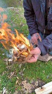 Hand drill fire off the Landscape, Full video on YT set prep to fire in under 20 min. Revisiting skills is always an important aspect of staying frosty 😉 #Dave Canterbury #Friction Fire @ @follower @topfans | David Canterbury