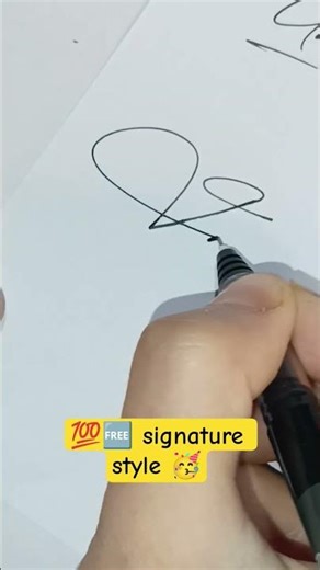 How to sign letter V #shorts #signature