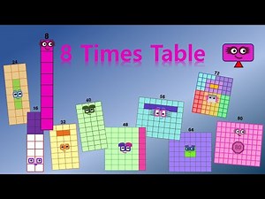 LEARN 8 TIMES TABLE Multiplication (with numberblocks S7 E11)