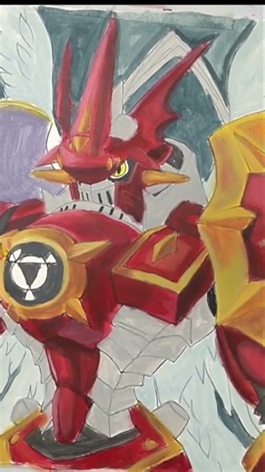 WIP painting a digimon #anime #digimon #fanart