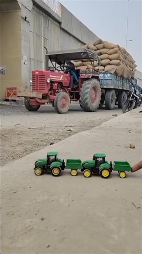 Remote Control toy tractor And Real tractor full loding Unboxing And Testing Short ||