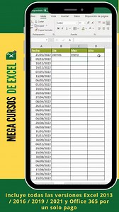 📊✨ Aprende Excel en todas sus versiones y conviértete en un experto en 2025 No importa si usas Excel 2010, 2016, 2019, 2021 o la versión de Microsoft 365. Con este curso aprenderás a manejar cualquier versión con confianza y aprovechar todas sus herramientas al máximo. 🔹 ¿Qué incluye nuestro curso? ✅ Gestión y análisis de datos con funciones avanzadas. ✅ Automatización de tareas para ahorrar tiempo y evitar errores. ✅ Creación de reportes visuales y dashboards impactantes. ✅ Dominio de todas l