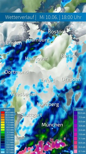 Juni: Schnee in den Alpen und #dauerregen #news #wetter #shortvideo #shorts