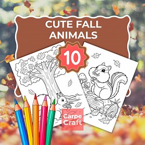 Cute Fall Coloring Book, Woodland Animals Preparing for Winter, Kids Fall Activity, Printable PDF, Autumn Coloring Pages, Homeschool Nature - Etsy Canada