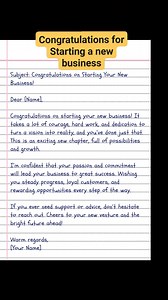 4.5K views · 47 reactions | Congratulations letter writing idea part_(6) #Congratulations #congratulationletter | English Class | Facebook
