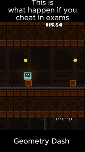 This what happen if you cheat in Exams #geometrydash