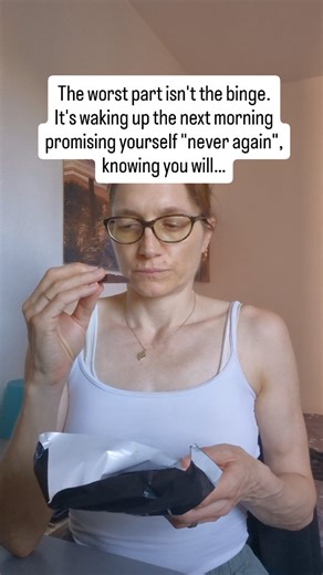 You tell yourself "just one bite." Then suddenly the bag is empty. The container is scraped clean. And you're sitting there wondering what just happened. You weren't even hungry. You feel out of control around food, like there's another version of you that takes over the second stress hits, boredom creeps in, or you're finally alone at night. You've tried "being good" all day. Tracking. Restricting. White-knuckling it. But by evening? It all falls apart. And the worst part isn't the eating. It's