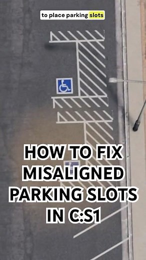 Fix UNEVEN Parking Slots! 🤯 |Perfect Parking Lots #citiesskylines 🚗