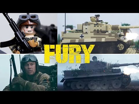Lego World War 2: The Fury vs Tiger Tank (SIDE BY SIDE version)