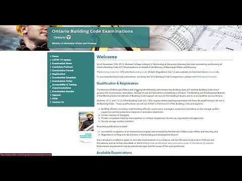 Ontario Building Code Registration