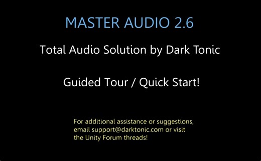 Unity插件-音频处理 Master Audio AAA Sound