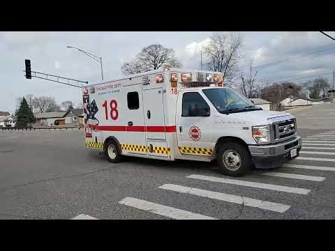 Chicago Fire Department Ambulance #18 is responding code 3 again.