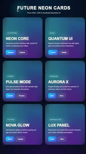 Insane Neon UI Grid 🔥