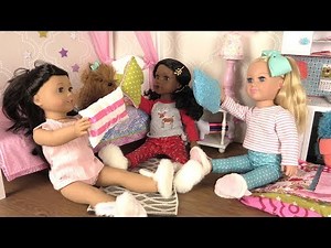 Baby Doll Sleepover Routine with American Girl Doll