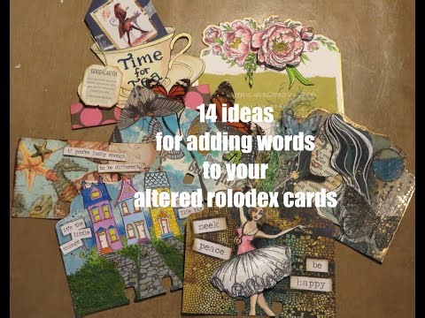 14 Ideas to Add Words & Sayings to your Altered Rolodex Memorydex cards