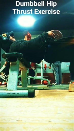 How to Perform Dumbbell Hip Thrust Exercise Target for Gluteus Maximus muscles#gym#motivation#shorts