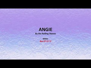 Angie by Rolling Stones - Easy acoustic chords