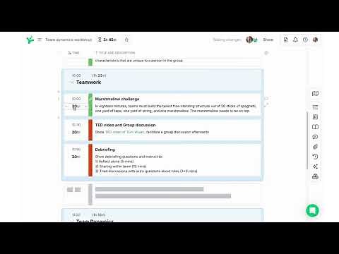 How to create a workshop agenda in SessionLab