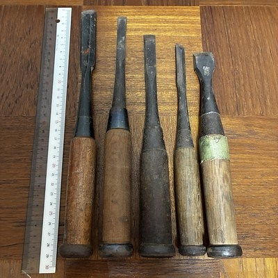 92 Japanese Chisel Nomi Carpenter Tool Set of 5 Hand Tool wood working | eBay