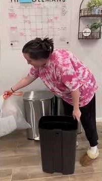 Honest Mom Review of Amazon Basics Stainless Steel Trashcan