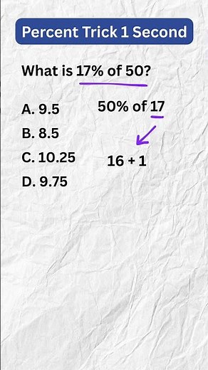 How To Calculate Percents In 1 Seconds | Percent Trick