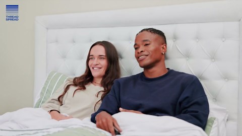 THREAD SPREAD 100% Egyptian Cotton Queen Sheets Set - 1200 Thread Count Luxury Egyptian Cotton Sheets Queen Size Deep Pocket (4 PC, White), Soft, Cooling, Sateen Weave High Thread Count Sheet Set