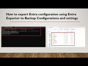 How to export Entra configuration using Entra Exporter to Backup Configurations and settings