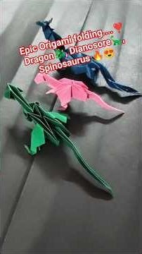 🦖 Epic Paper Dinosaur Dragon Spinosaurus Origami🔥 | #origami #dinosaur #shorts#Jurassicworld