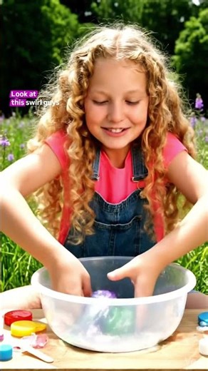 Beautiful Colorful Slime Making in the Sunny Meadow! 🌈 | Easy DIY Slime for Kids"