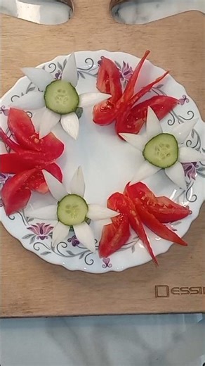 Easy Vegetable Carving Flowers & Tomato Butterfly 🦋🌸 | Stunning Food Decoration Idea