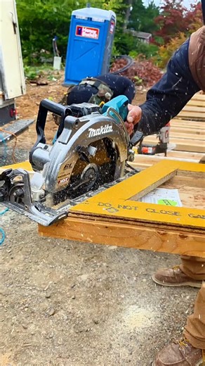 Jigs for accuracy and speed #framing #framersareadyingbreed #framer #skilledtrades @makitatools @pacific_woodtech @huberwood | awesomeframers