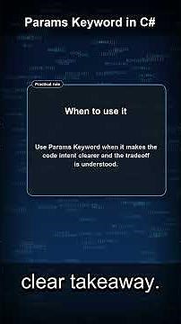 Confused about params keyword in C#?