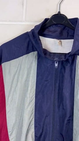 Vintage 90s Windbreaker Jacket Blue Red Gray XL Track Jacket Unisex Lightweight Shell Jacket Retro Sportswear - Etsy