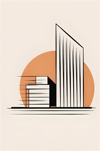 Minimalist Architectural Wall Art Printable – Modern Architecture Line Art – Neutral Digital Download - Etsy