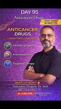 Anticancer Drugs || Day 95 of 100 || Biochemistry High Yield MCQ #biochemistry #neetpg