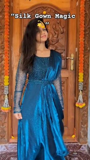Space Silk Gown ✨ Galaxy Inspired Dress Look #Shorts#trending #viral #silk #gown #fypシ #yt