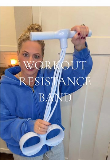 Home Workout with Foot Pedal Resistance Band
