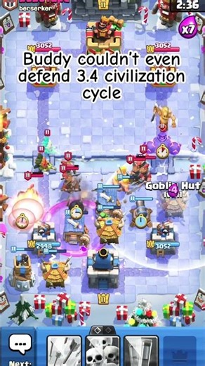 Blud couldnt defend 3.4 civilization cycle #clashroyale #clash #fyp #meta #cooked