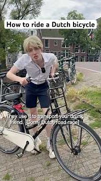 How to ride a Dutch bicycle 🚲 #dutchlife #fietsen #expatlife #sketchcomedy