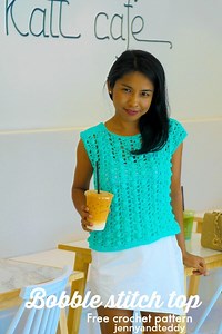 bobble stitch crochet top free pattern