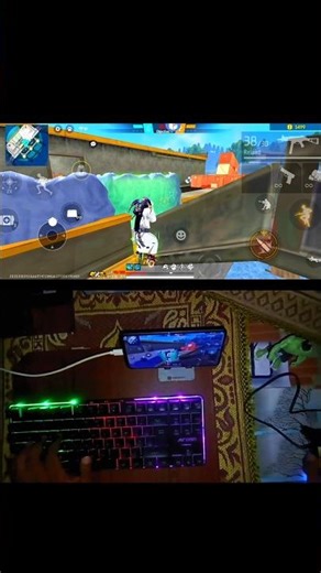 GG MOUSE PRO KEYBOARD MOUSE GAMEPLAY SHORTS 😶‍🌫️ #gaming #handcam #freefire