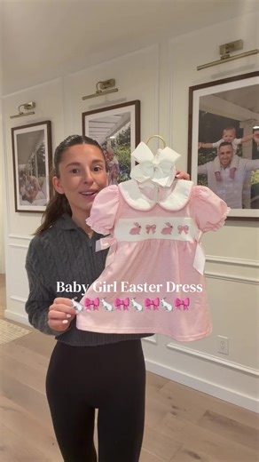 The most adorable Easter dress for your baby girl!🐇🎀🤍 #easter #babygirl #babyoutfit #kidsclothes #easteroutfits