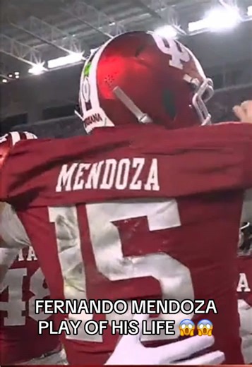 FERNANDO MENDOZA ARE YOU KIDDING?! 🤯🤯 #nationalchampionship #indiana #collegefootball #fernandomendoza #cfb