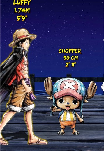 One Piece Character Height Comparison Part 4